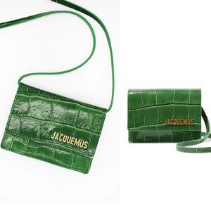 Jacquemus Mini Le Bello Leather Crossbody Bag Green